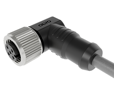 M12 5 PİN DİŞİ 90° 5 M PVC SENSÖR KABLOSU OLVO - 1