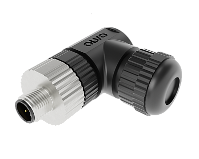 M12 5 PİN ERKEK 90° KONNEKTÖR OLVO - 1