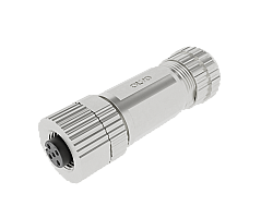M12 5 PİN DİŞİ DÜZ METAL KONNEKTÖR OLVO