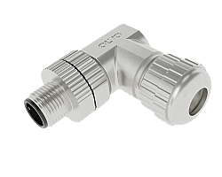 M12 8 PİN ERKEK 90° METAL KONNEKTÖR OLVO