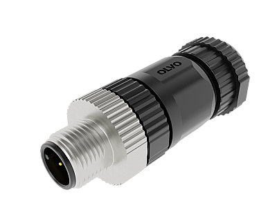 M12 5 PİN ERKEK DÜZ KONNEKTÖR OLVO - 1