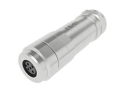 M8 4 PİN DİŞİ DÜZ METAL KONNEKTÖR OLVO - 1