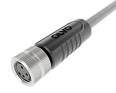 M8 4 PİN DİŞİ DÜZ 10 M PUR SENSÖR KABLOSU OLVO - 1
