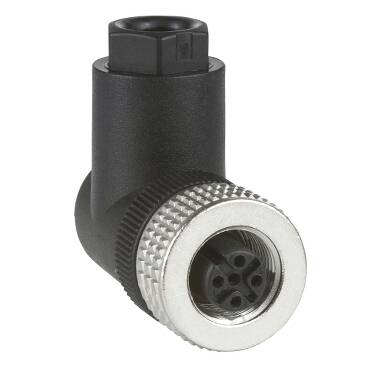 XZCC12FCM40B M12 4 PİN DİŞİ 90° KONNEKTÖR - 1